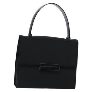 PRADA Hand Bag Nylon Black Silver Auth 134234